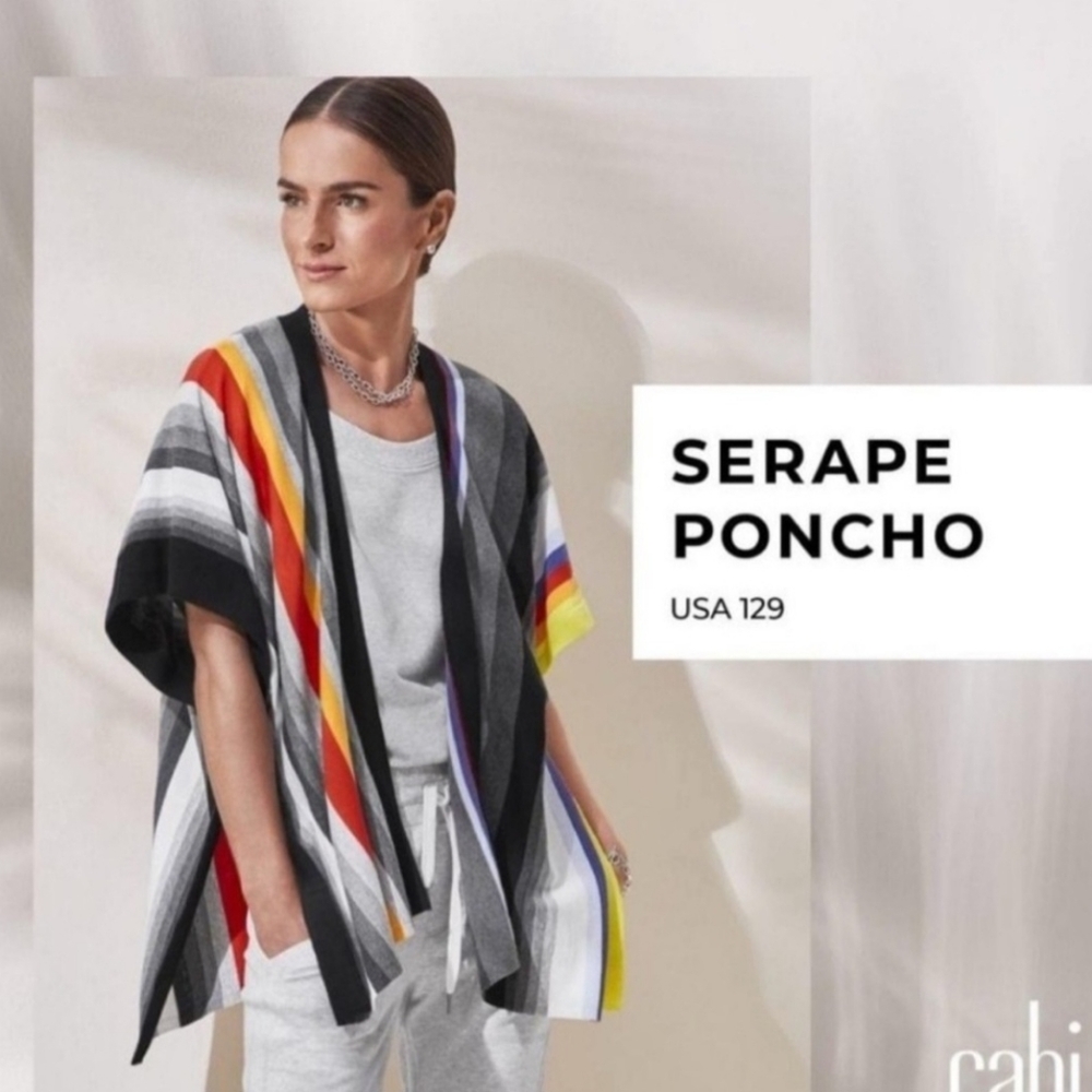 NWT CABI Serape Poncho M/L #5990